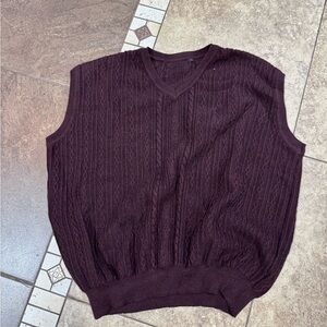 Men's Burgundy Sweater Vest